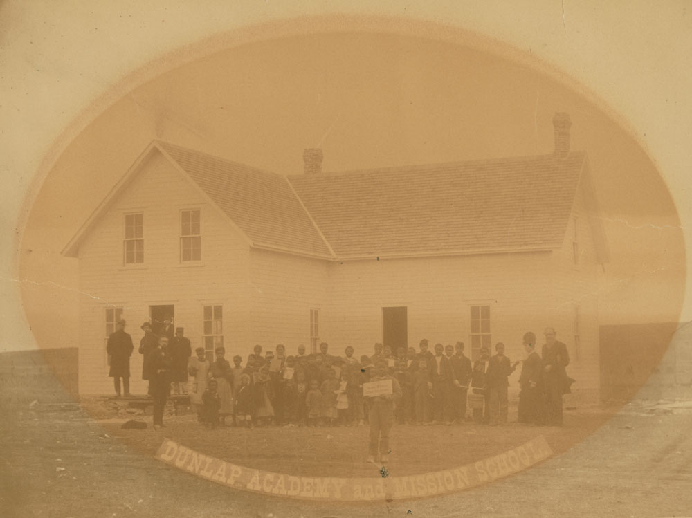 Dunlap Academy and Mission School between 1880 and 1899. 