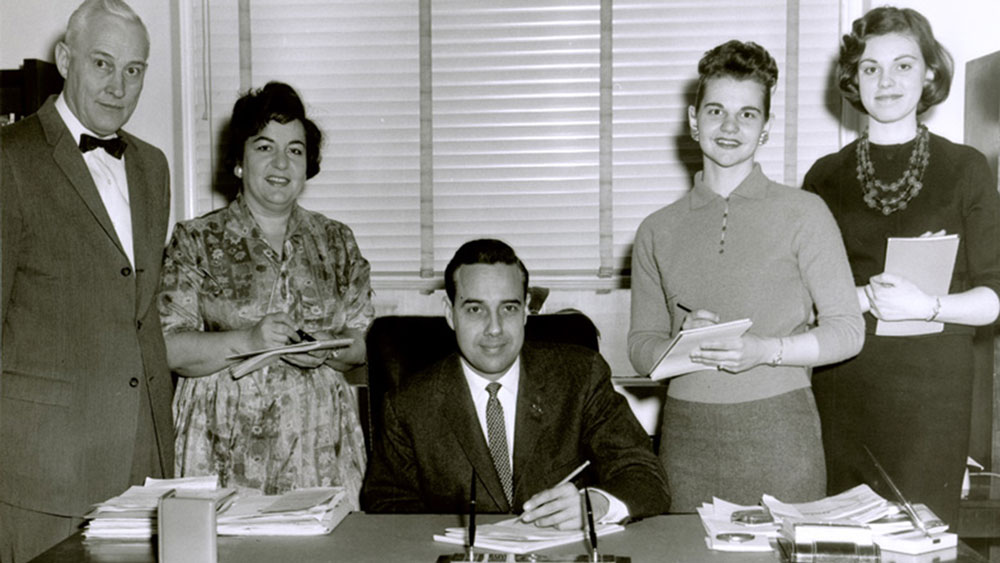 Bob Dole with staff