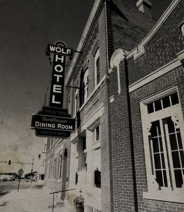 Wolf Hotel sign