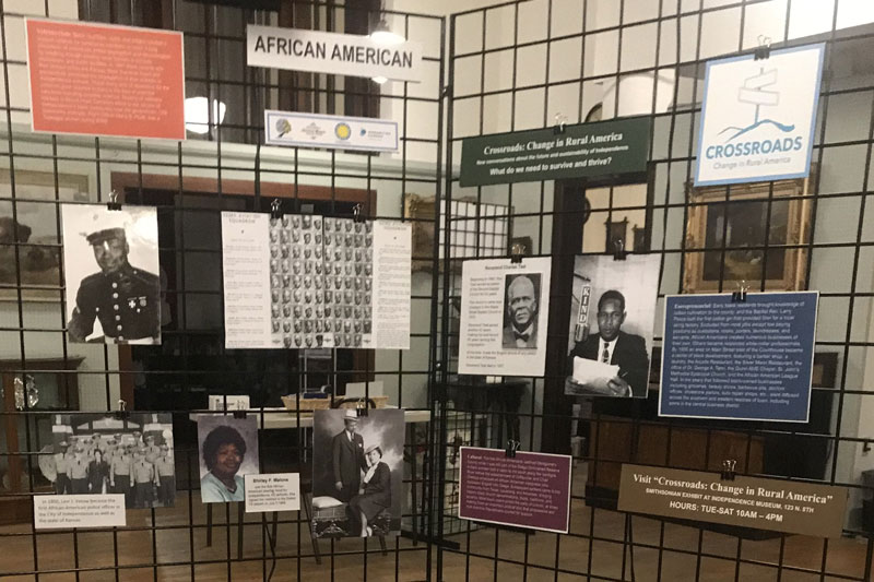 Photo of the African-American history section of the exhibit