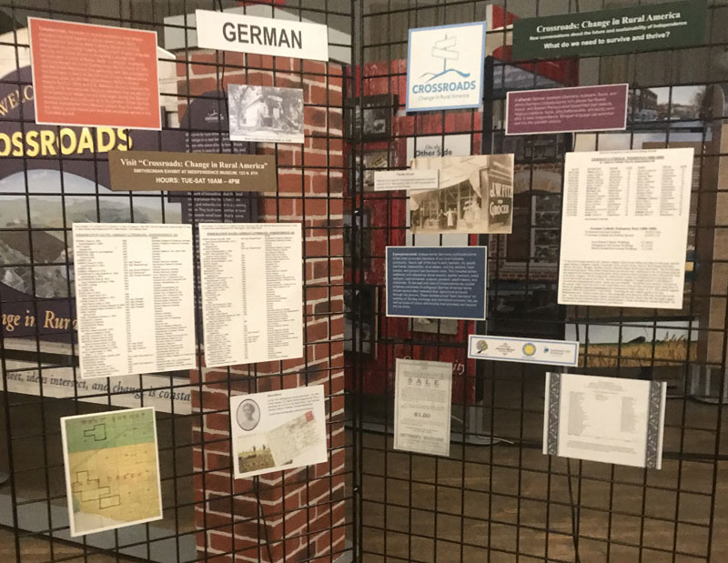 Photo of the German history section of the exhibit