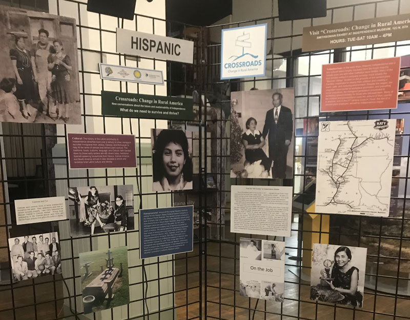 Photo of the Hispanic history section of the exhibit