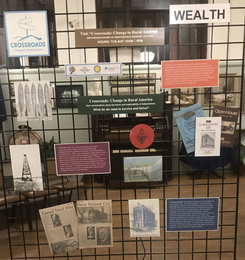 Photo of the Wealth section of the exhibit