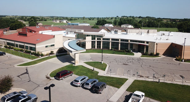 Aerial photo of Onaga, Kansas