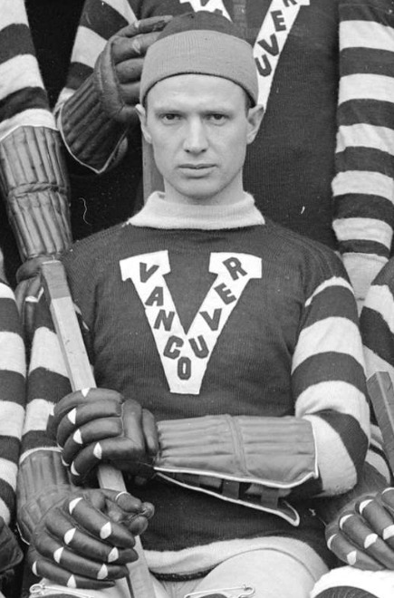 Hockey player Silas Griffis of the Vancouver Millionaires club.