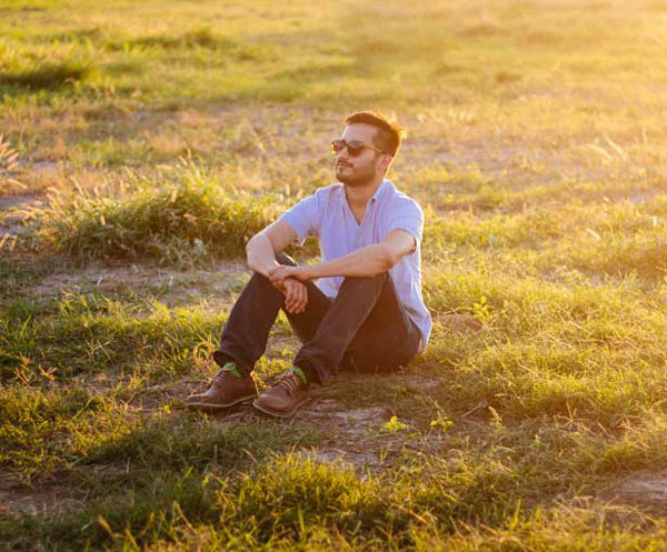 Man sitting in the grass