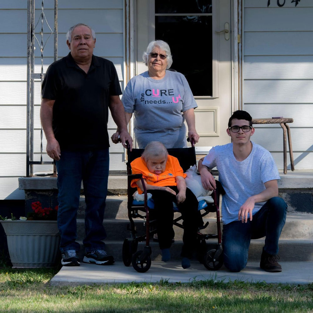 Maturey Family in front of their house